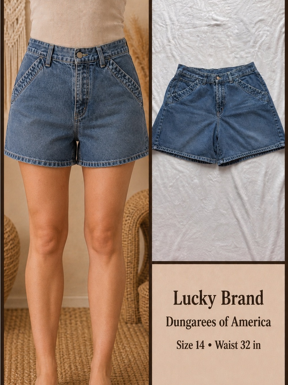vintage 1990s Lucky Brand Dungarees.